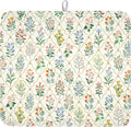 Floral Dish Drying Mat for Kitchen Counter Spring Summer Wild Flowers Diamond by Unknown