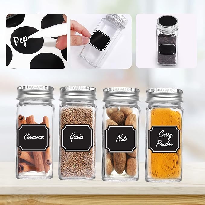 Keketin 30 Pack Glass Spice Jars 4 oz - Image 2