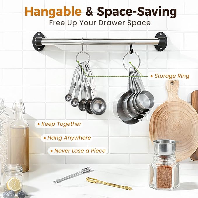 13PCS Stainless Steel Measuring Cups and Spoons Set - Image 5