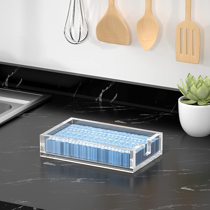 HIIMIEI Acrylic Napkin Holder for Bathroom, Acrylic Guest Towel Holder - Image 7