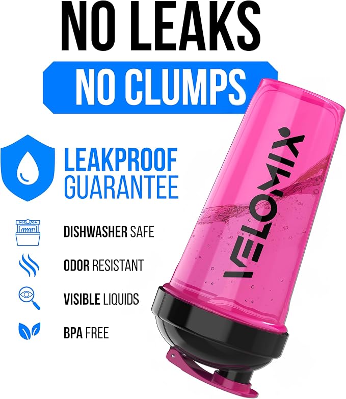 VELOMIX -2 Pack- 28 oz Protein Shaker Bottles - Image 3