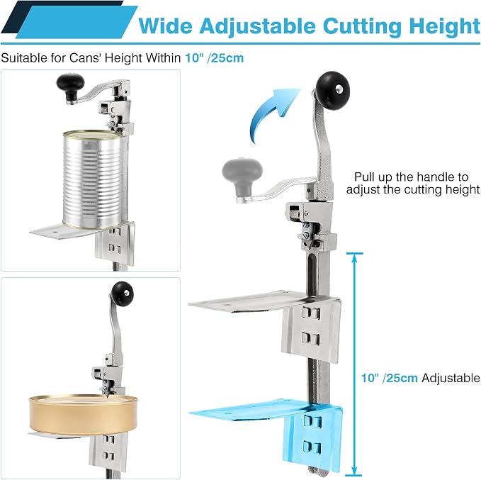 IRONWALLS Commercial Can Opener, 16” /41cm Heavy Duty Tabletop Manual Can Opener - Image 3