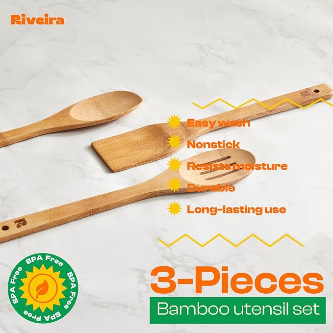 Riveira Dark Bamboo Wooden Spoons - Image 4