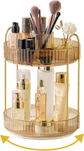 Asayuee 360 Rotating Makeup Organizer, 2 Tier Large Capacity Make Up Organizers by Asayuee