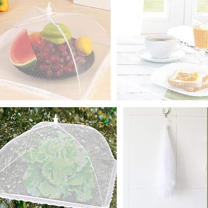 Onarway 3 Pack Food Covers 12 Inch Pop-Up Encrypted Mesh Plate Serving Tents - Image 7