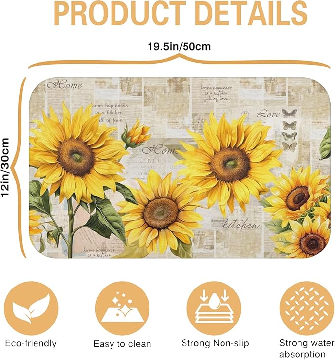 Kitchen Countertop Dish Drying Mat, Super Absorbent Coffee Bar Mat - Image 5