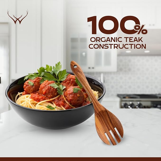 16 Pcs Teak Wooden Cooking Utensils Set – Premium Teak Wooden Utensil Set - Image 5