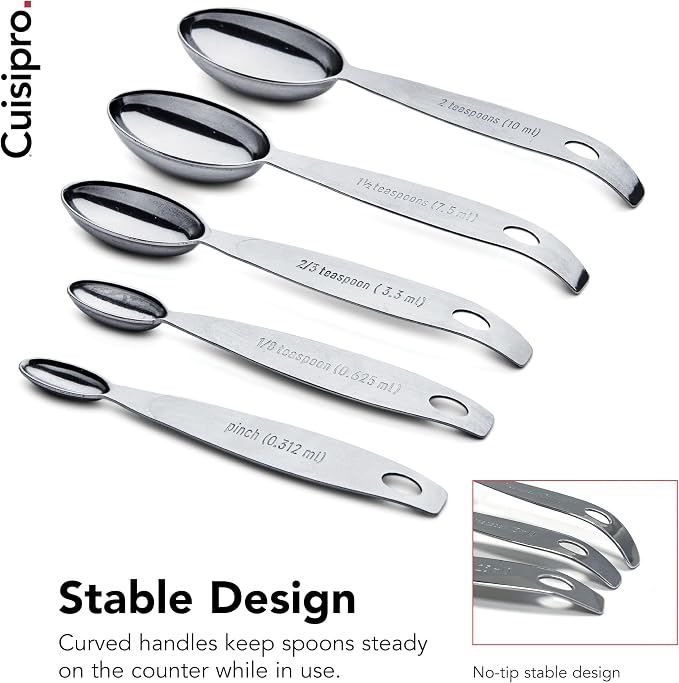 CUISIPRO Odd-Size Measuring Spoon SS 5pc Set - Image 5