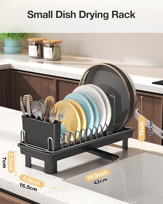 Small Dish Drying Rack Carbon Steel Dish Rack Rustproof - Image 2