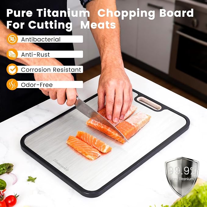 Titanium Cutting Board for Kitchen, Double Sided Cutting Board, Pure Titanium - Image 5