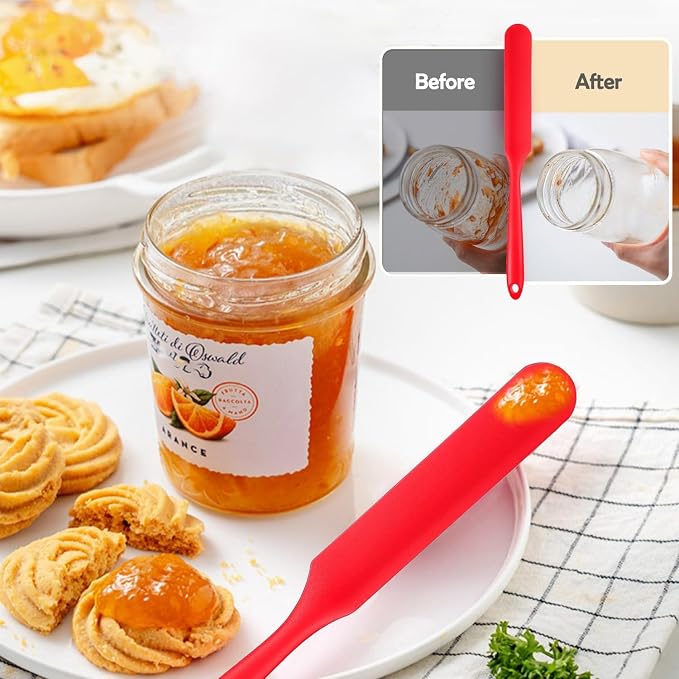 Silicone Jar Spatula, Heat Resistant Jam Spreader - Image 2