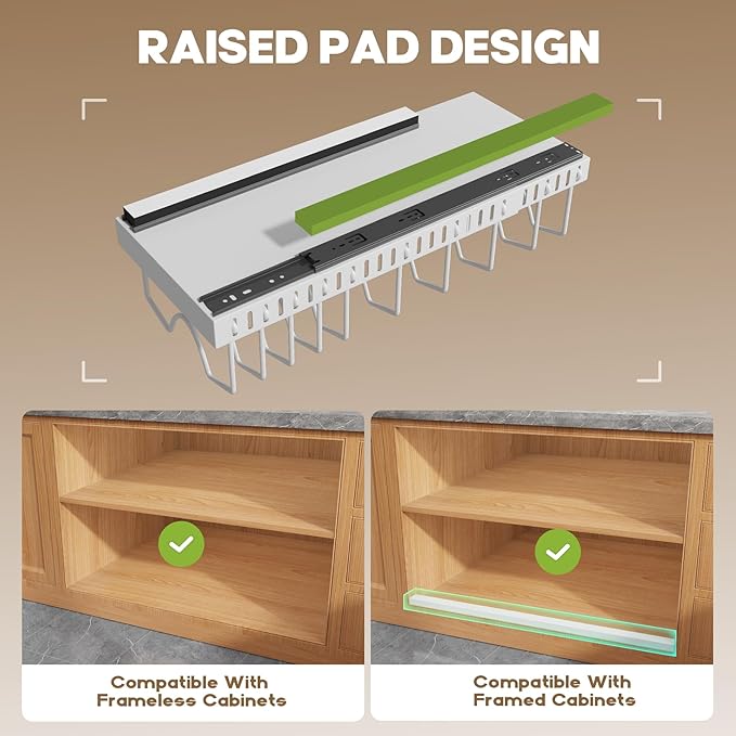 Pull Out Pots and Pans Organizer Under Cabinet, Expandable Sliding Lid Holder - Image 4