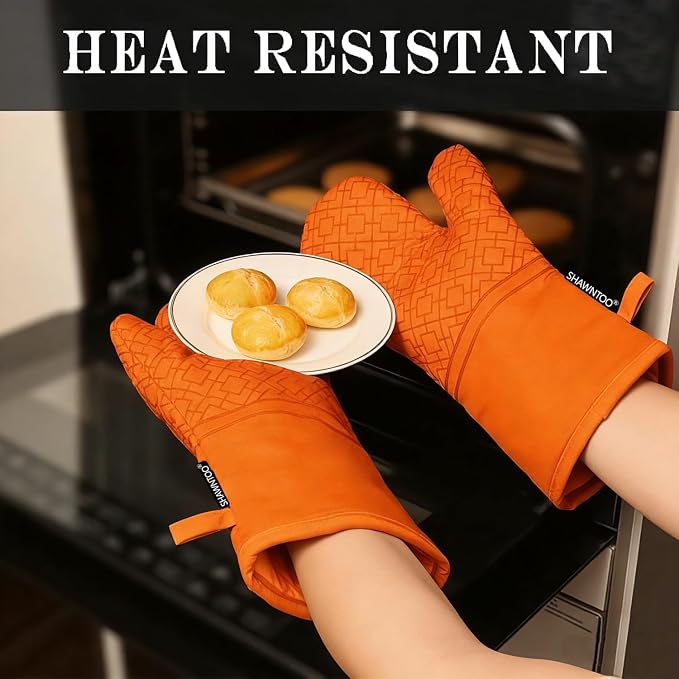 Oven Mitts and Pot Holders Sets 6pcs, Kitchen Oven Glove, High Heat Resistant - Image 4