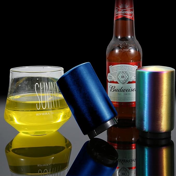 Stocking Stuffers Gift for Dad Mom, YUDANSI Push Down Bottle Opener, Automatic - Image 6