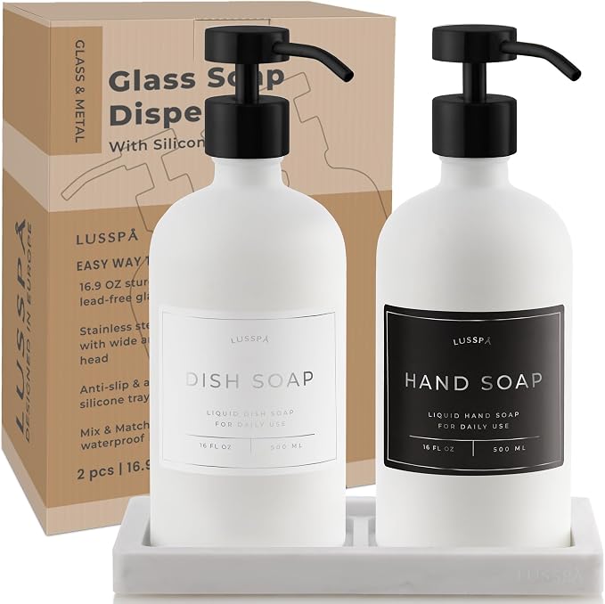 Glass Soap Dispenser Set of 2 - Image 7