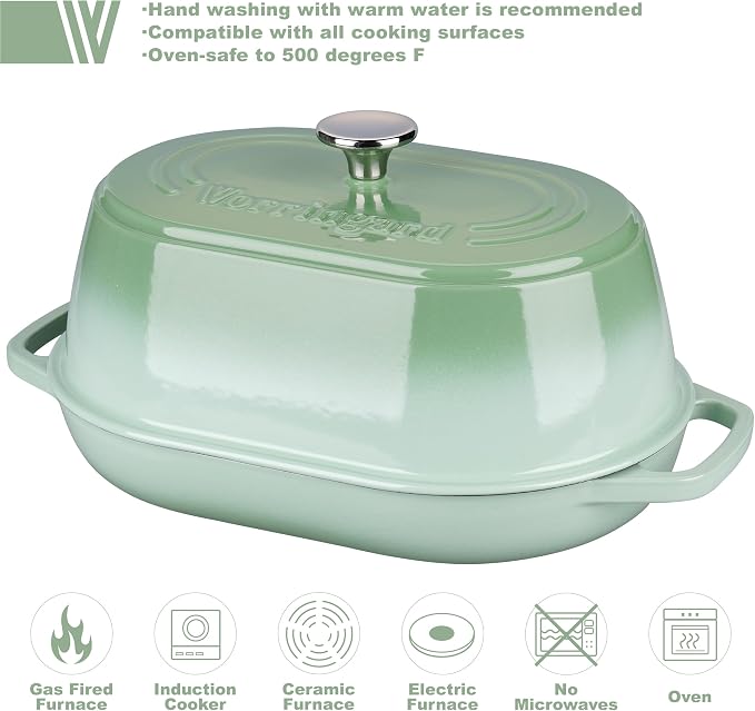 VORRINGARD Enameled Cast Iron Dutch Oven Pot - Image 3