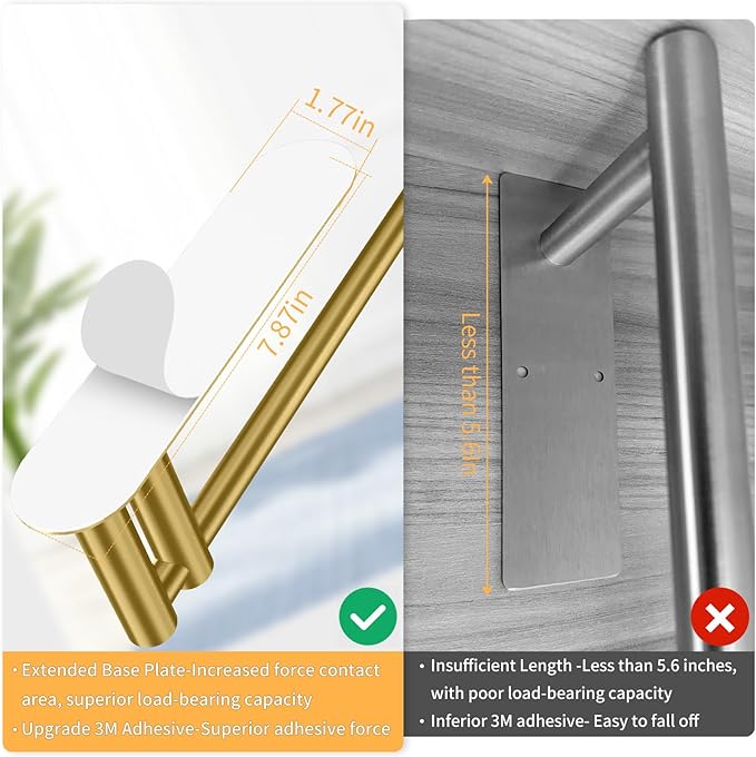 Paper Towel Holder Under Cabinet, 13Inch Self-Adhesive or Wall Paper Towel - Image 4