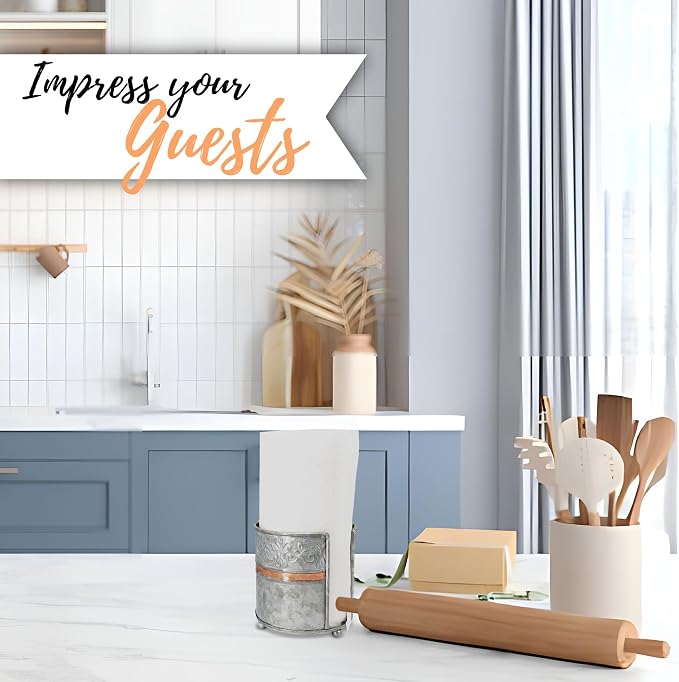 Autumn Alley Farmhouse Galvanized Kitchen Paper Towel Holder – Vintage Style - Image 7