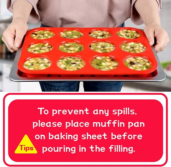 CAKETIME 12 Cups Silicone Muffin Pan - Image 6