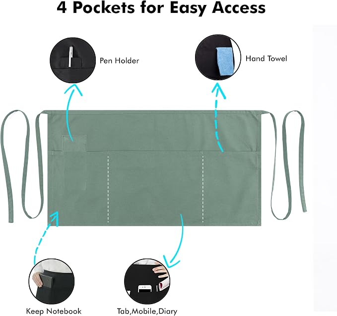 Dreamology Waist Apron with Pockets, Aprons - Image 6