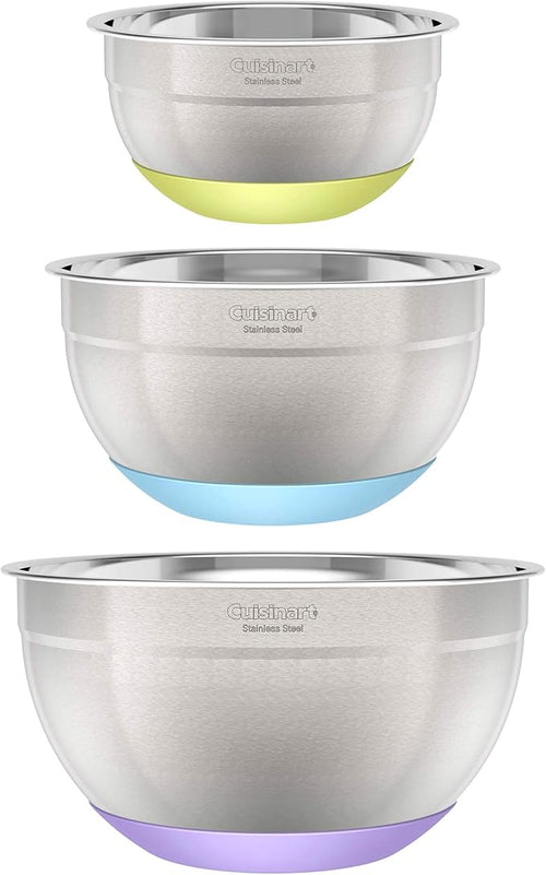 3-Piece Stainless Steel Mixing Bowls by Cuisinart