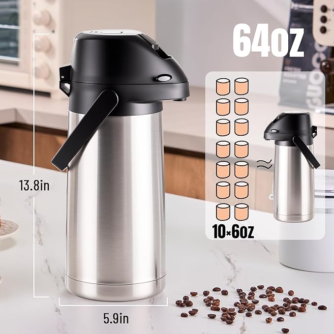 PARACITY Upgraded Airpot Coffee Carafe - Image 2