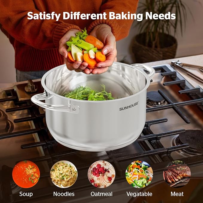 SUNHOUSE Stainless Steel Stock Pot - Image 5
