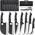 TAN REN 7PCS BBQ Knife Set, Professional Butcher Knives by TANRENSincerelyBuildKnives
