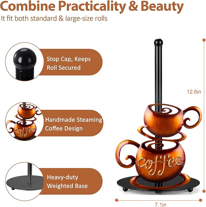 Standing Paper Towel Roll Holder Countertop - Image 2