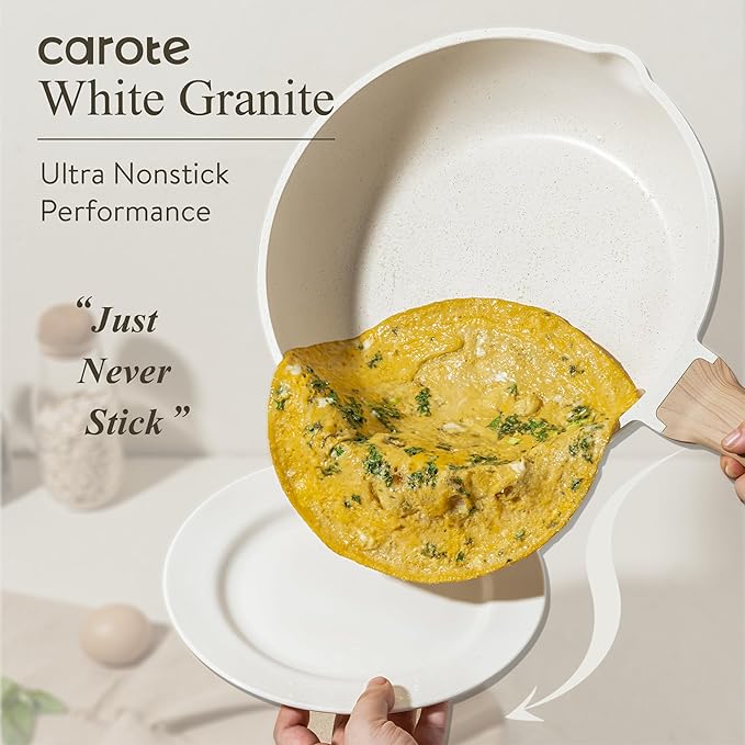 CAROTE Pots and Pans Set Nonstick, Cookware Set Induction Kitchen Cooking Set - Image 4