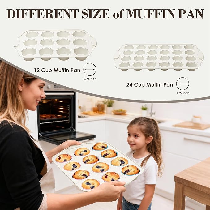 Baking Pans Set Nonstick, Stackable Bakeware Sets - Image 5