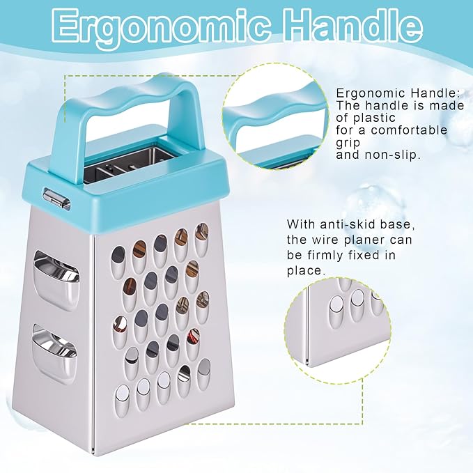 12 Pcs Mini Cheese Grater Stainless Steel Box Grater Professional Fine Coarse - Image 7