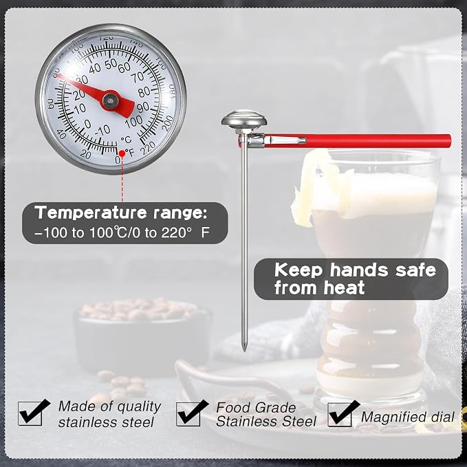 Xuhal 6 Pcs Stainless Steel Kitchen Thermometer - Image 4