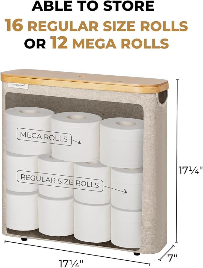 StorageWorks Large Toilet Paper Storage - Image 2