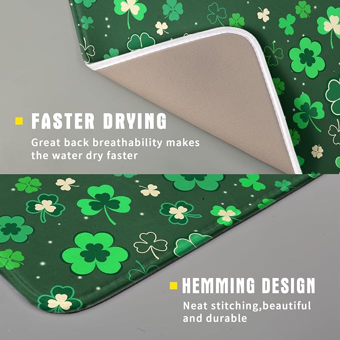 Happy St. Patrick's Day Dish Drying Mat - Image 3