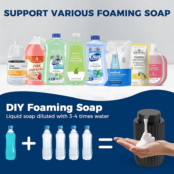 Ceramic Foaming Hand Soap Dispenser, 12 oz Bathroom Soap Dispensers, Lotion - Image 5