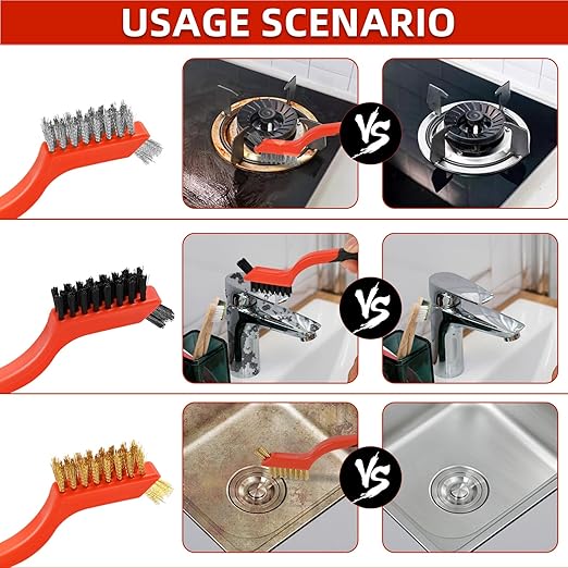 6pcs Wire Brushes for Cleaning Rust, Upgrade Wire Brush Set - Image 7