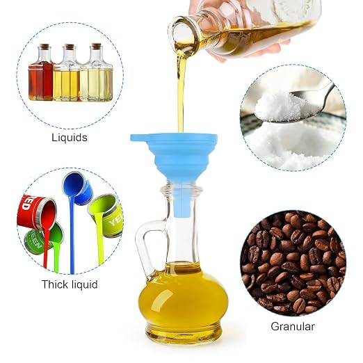 3PCS Silicone Funnel Set, Flexible Rubber Kitchen Funnels - Image 8