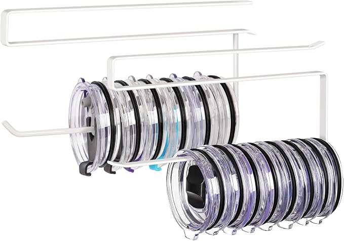 2 Pack Tumbler Lid Organizer, Horizontal Tumbler Lid Storage Hook Up to 20 Lids by JOLENSOY
