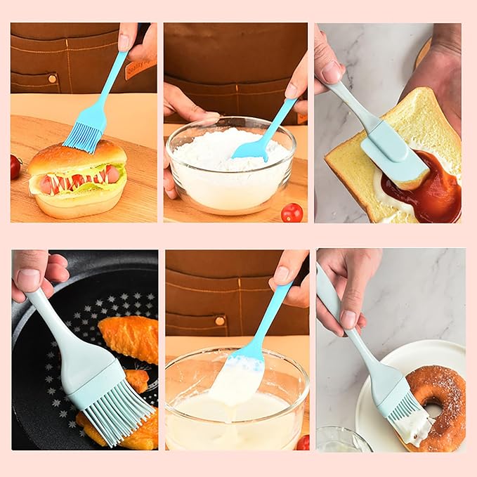 3 Pack Egg Whisk and Cooking Brush Scraper Set, Stainless Steel Wire Whisks - Image 4