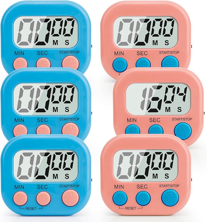 Digital Kitchen Timer, Magnetic Countdown Minute Simple Timer by enithElite