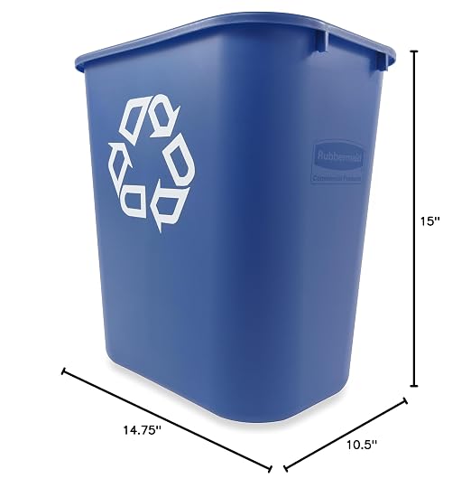 Rubbermaid Commercial Products Deskside Recycling Can, 7-Gallon/28-Quart - Image 5
