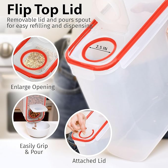 Shazo 2 Pack EXTRA Large Airtight Food Storage Cereal Containers - Image 9