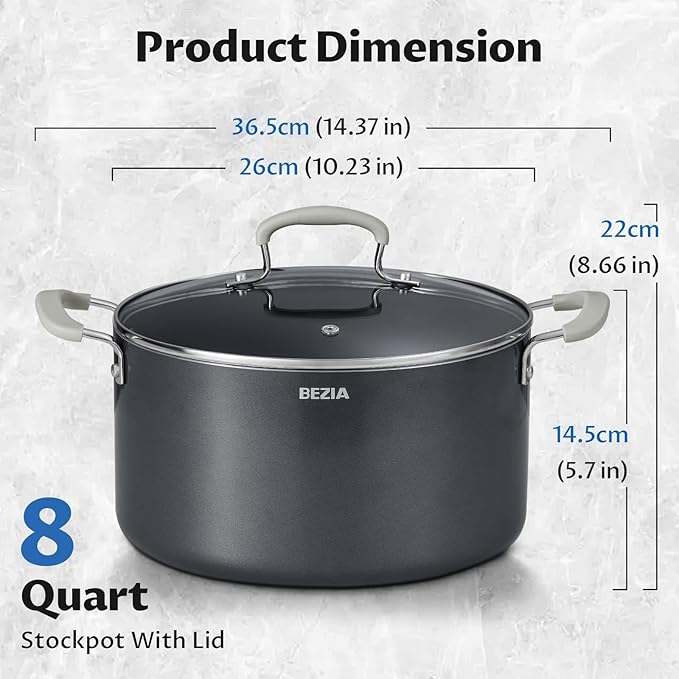 8 Quart Nonstick Stock Pot - Image 7