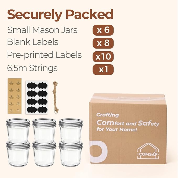 ComSaf Wide Mouth Mason Jars - Image 8