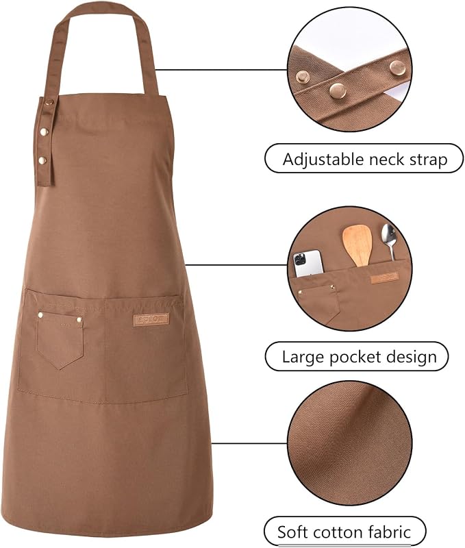 Tosewever Art Aprons for Women Painting Pottery Baking, Mens Buckle Straps - Image 2