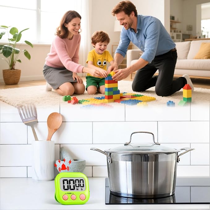 Timer for Kids Teachers Digital Kitchen Timers for Cooking Large Magnetic - Image 7
