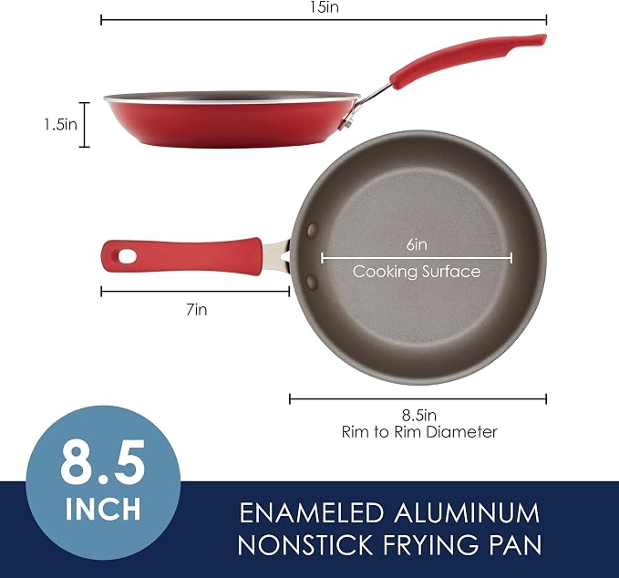 Rachael Ray Cook + Create Nonstick Frying Pan/Skillet, 8.5 Inch - Image 2