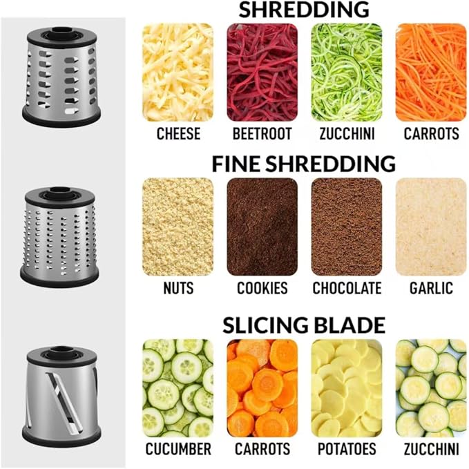 Rotary Cheese Grater 3-in-1 and Shredder - Image 4