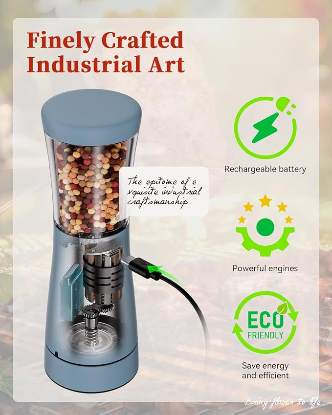 Electric Salt and Pepper Grinder Set - Image 4